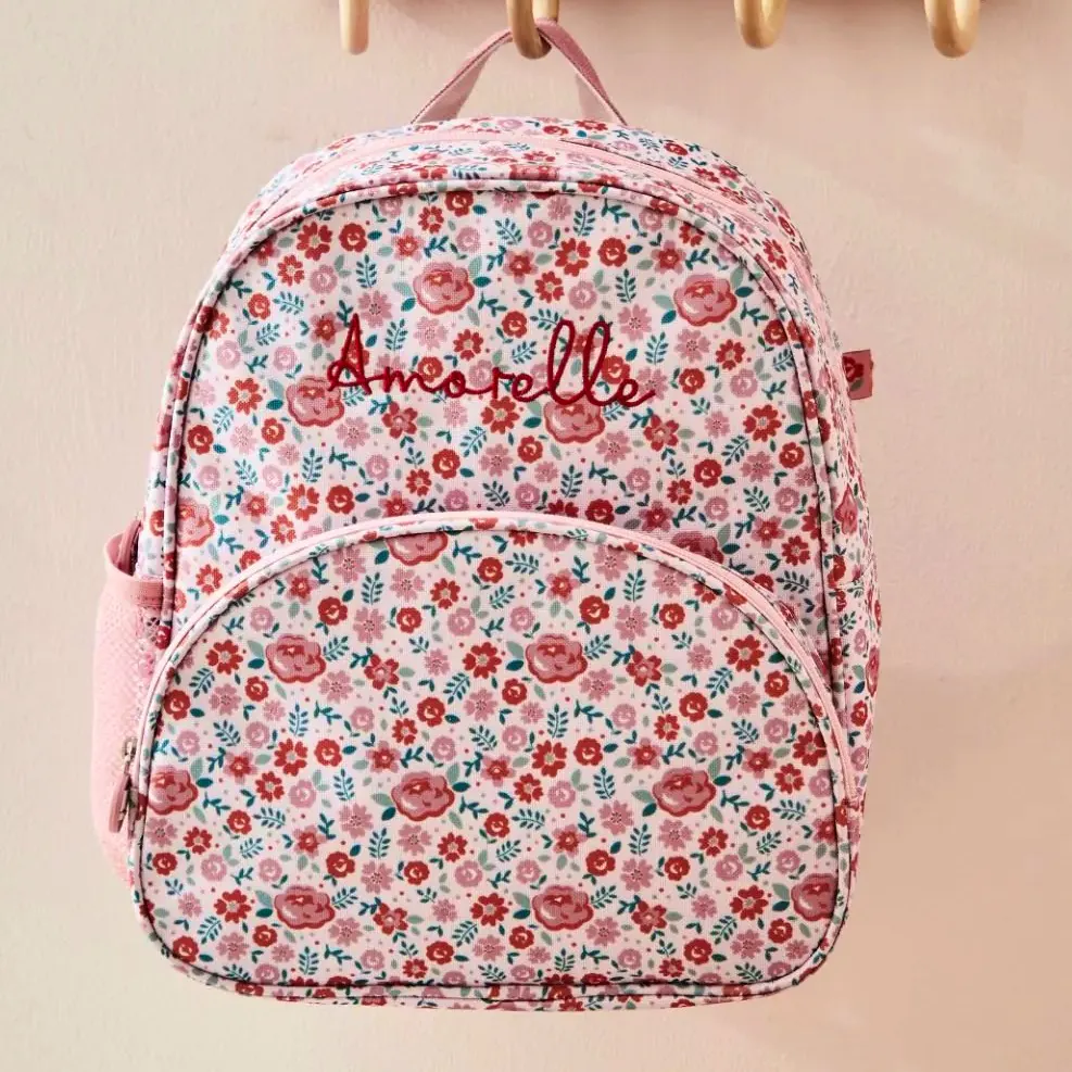 My 1st Years Personalised Pink Ditsy Classic Medium Backpack, £28