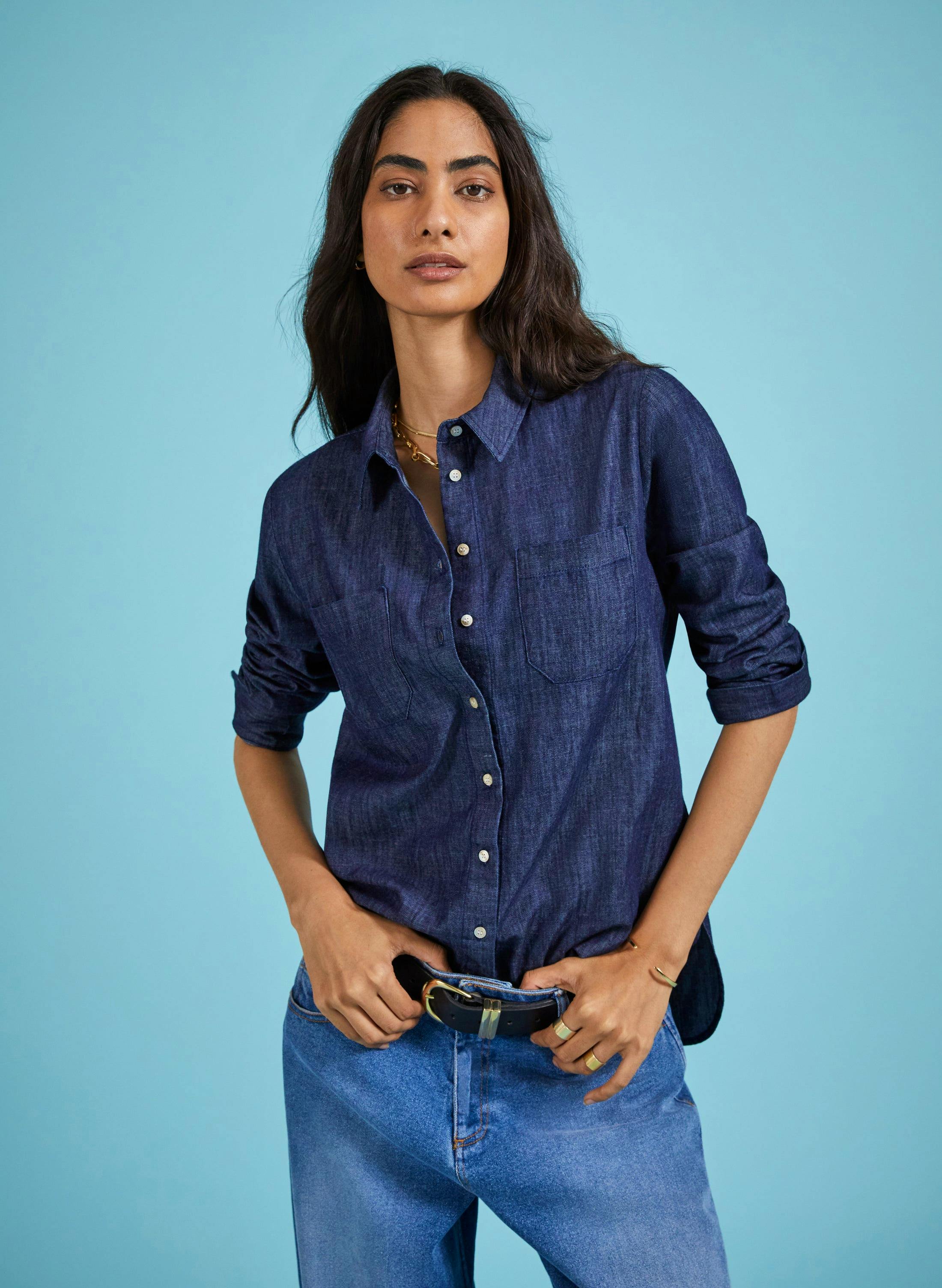 Baukjen Hattie Organic Denim Shirt, £109