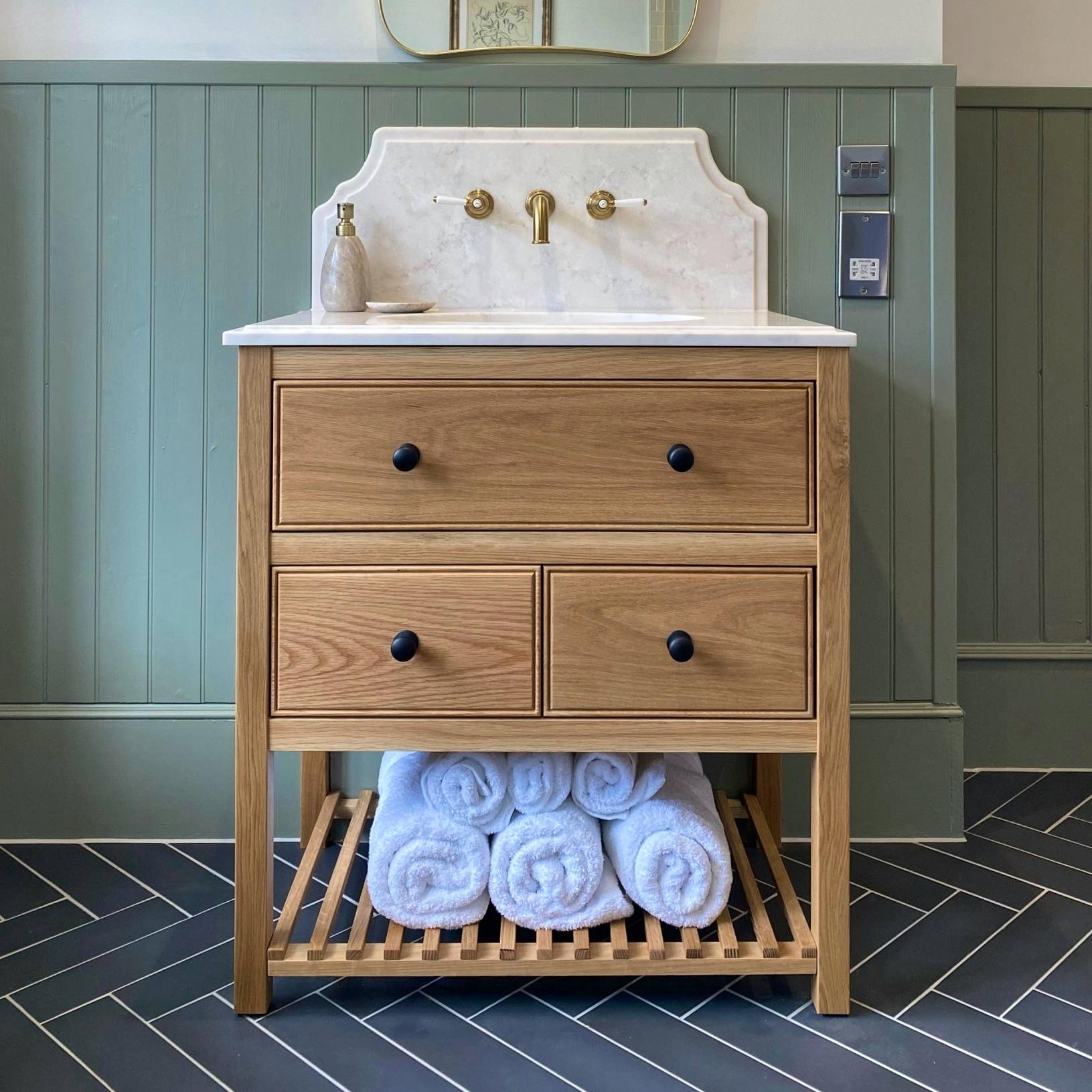 Osprey Furniture Norton Oak Vanity Unit, from £995