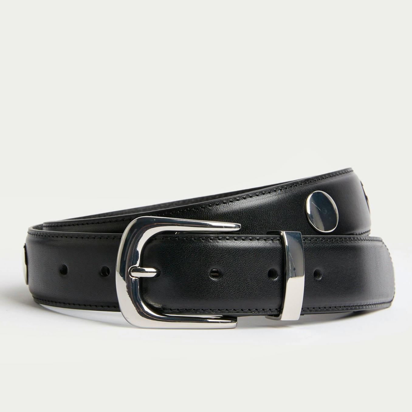 M&S Leather Studded Belt, £39.50
