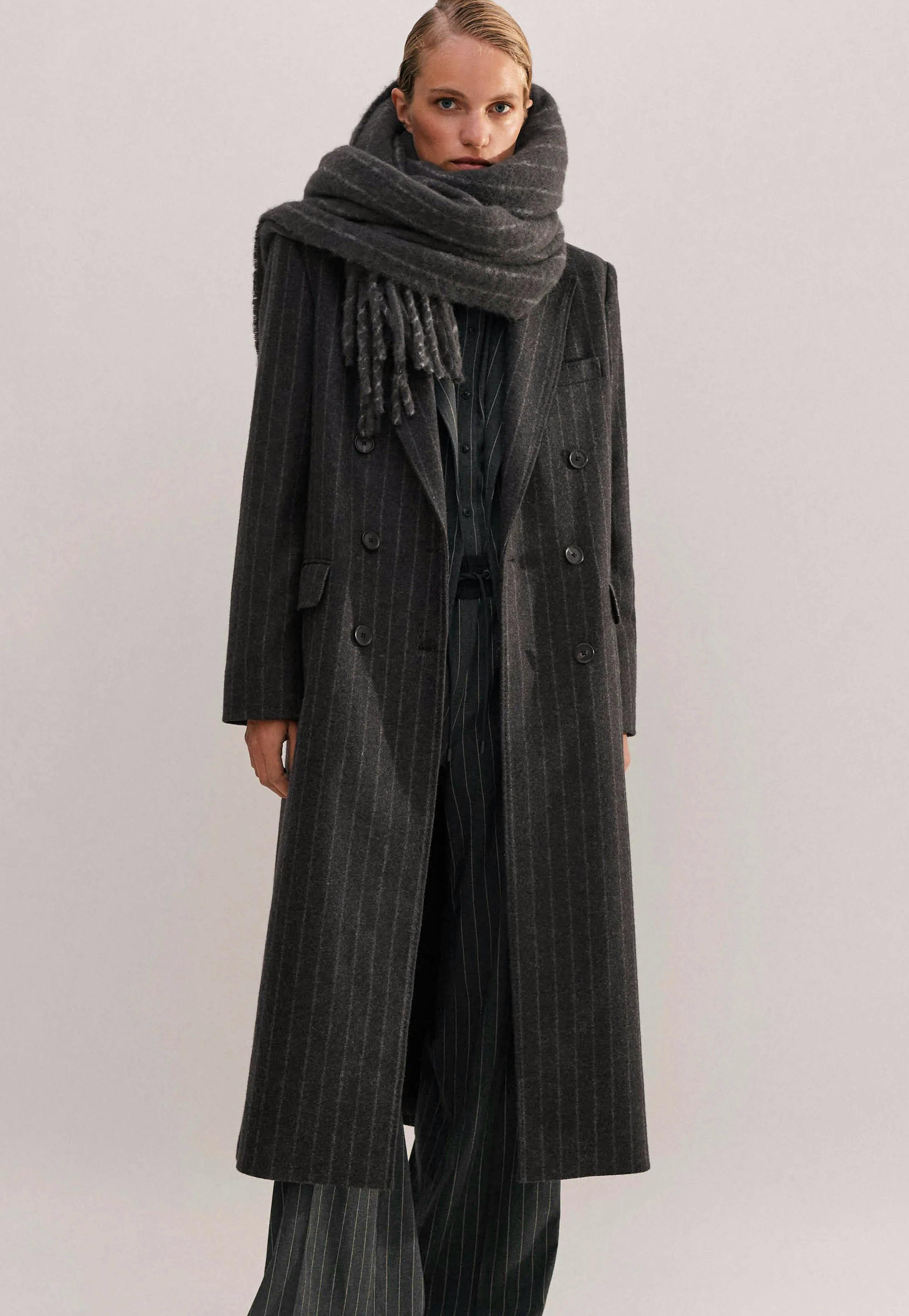 Me + Em Wide Pinstripe Scarf, £175