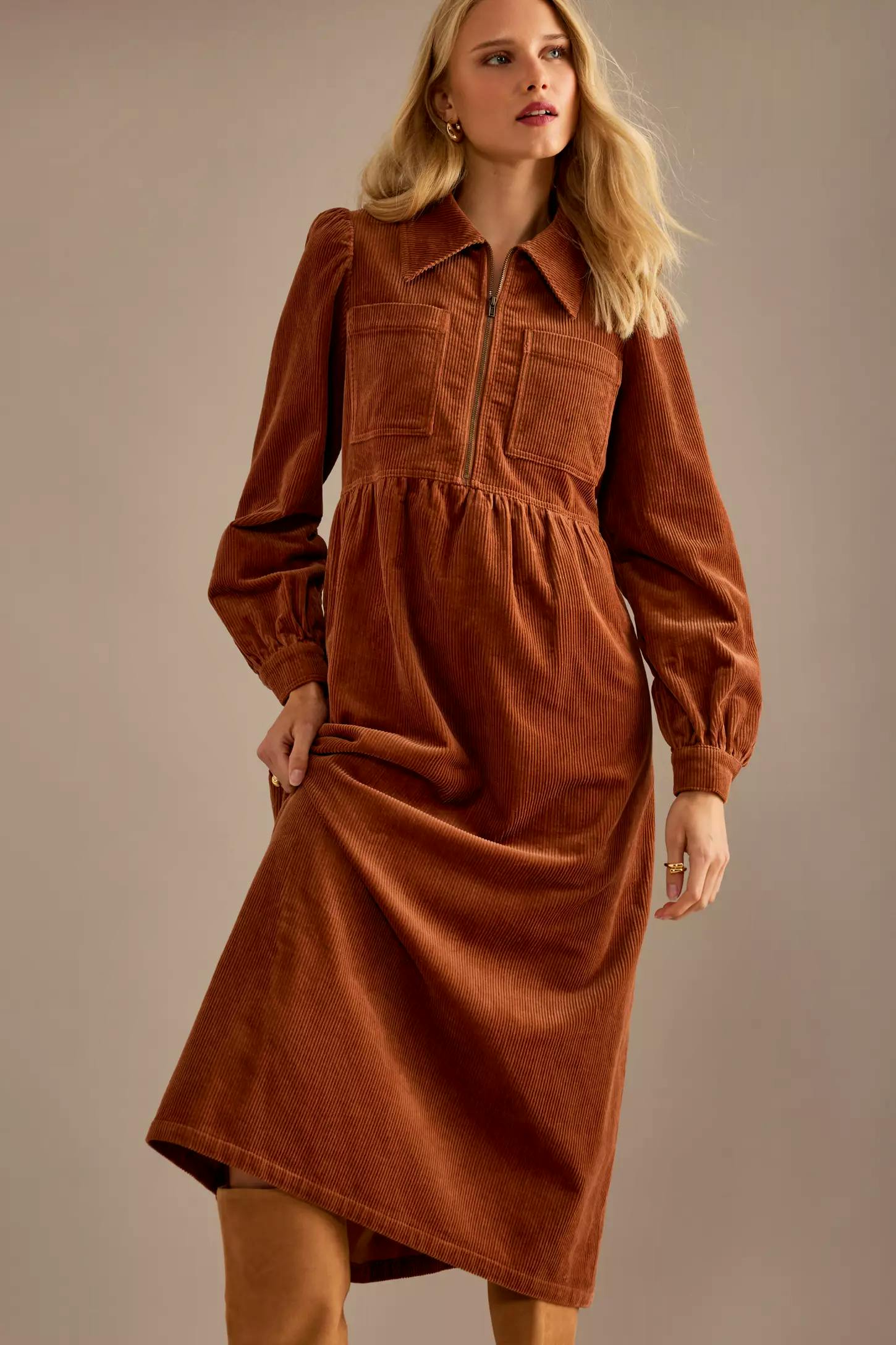 Anthropologie ALIGNE Gabriella Corduroy Midi Dress, £129