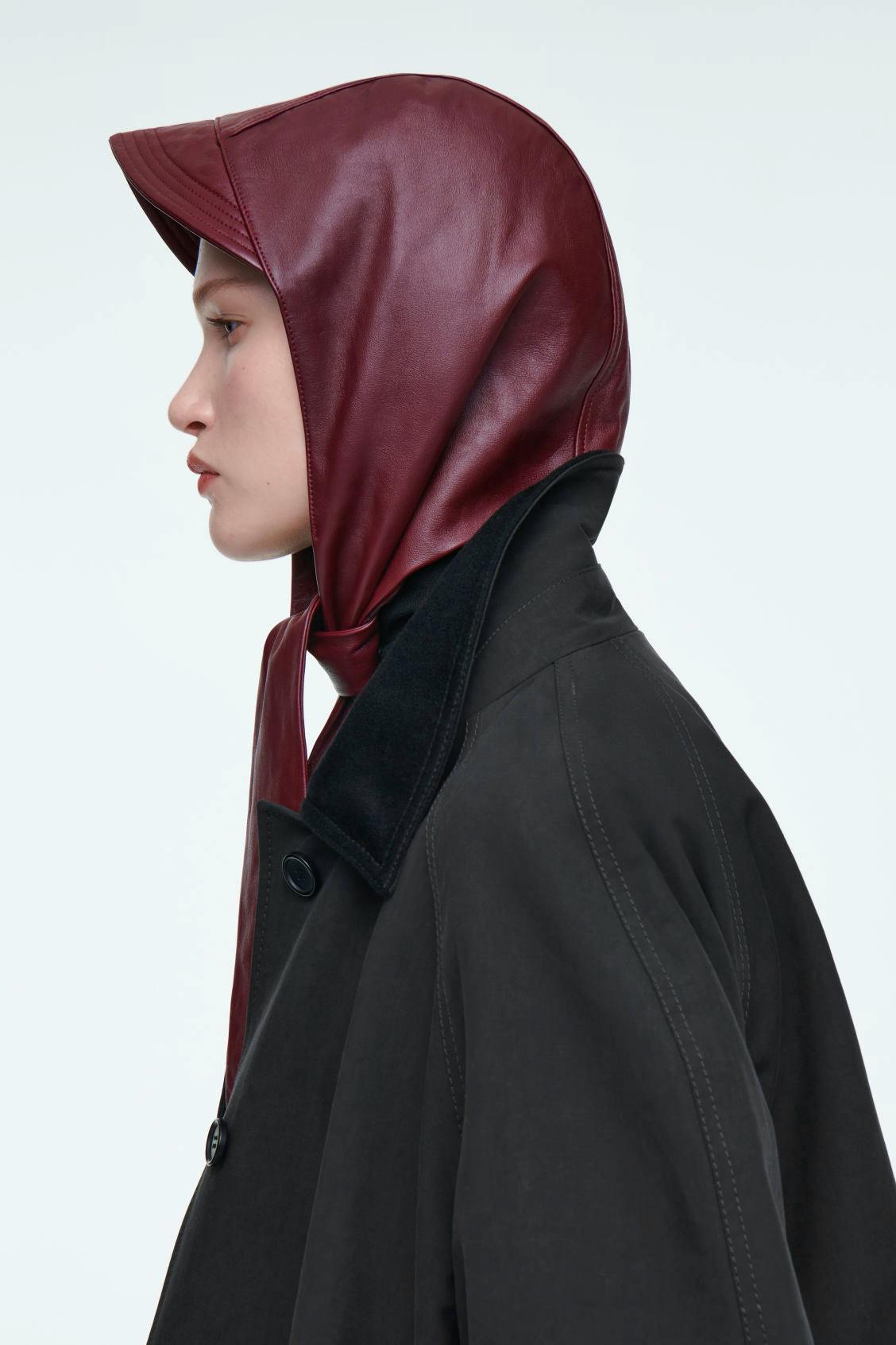 Cos Peaked Leather Hood, £135