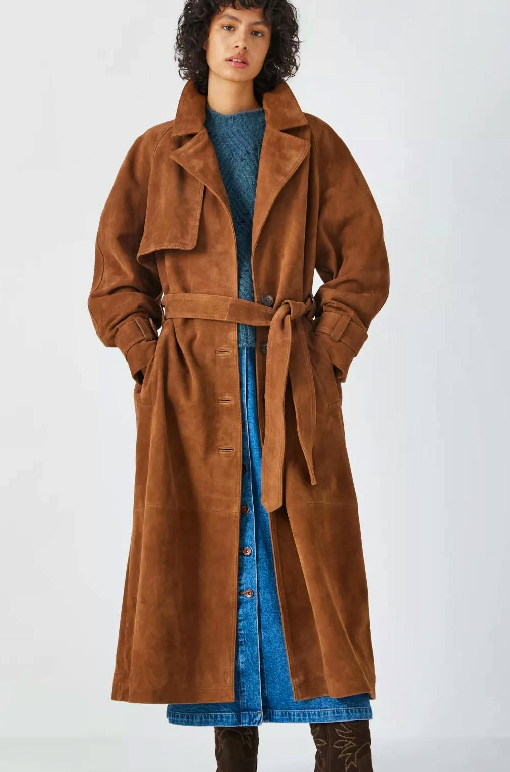 AND/OR Suki Suede Trench Coat, £399