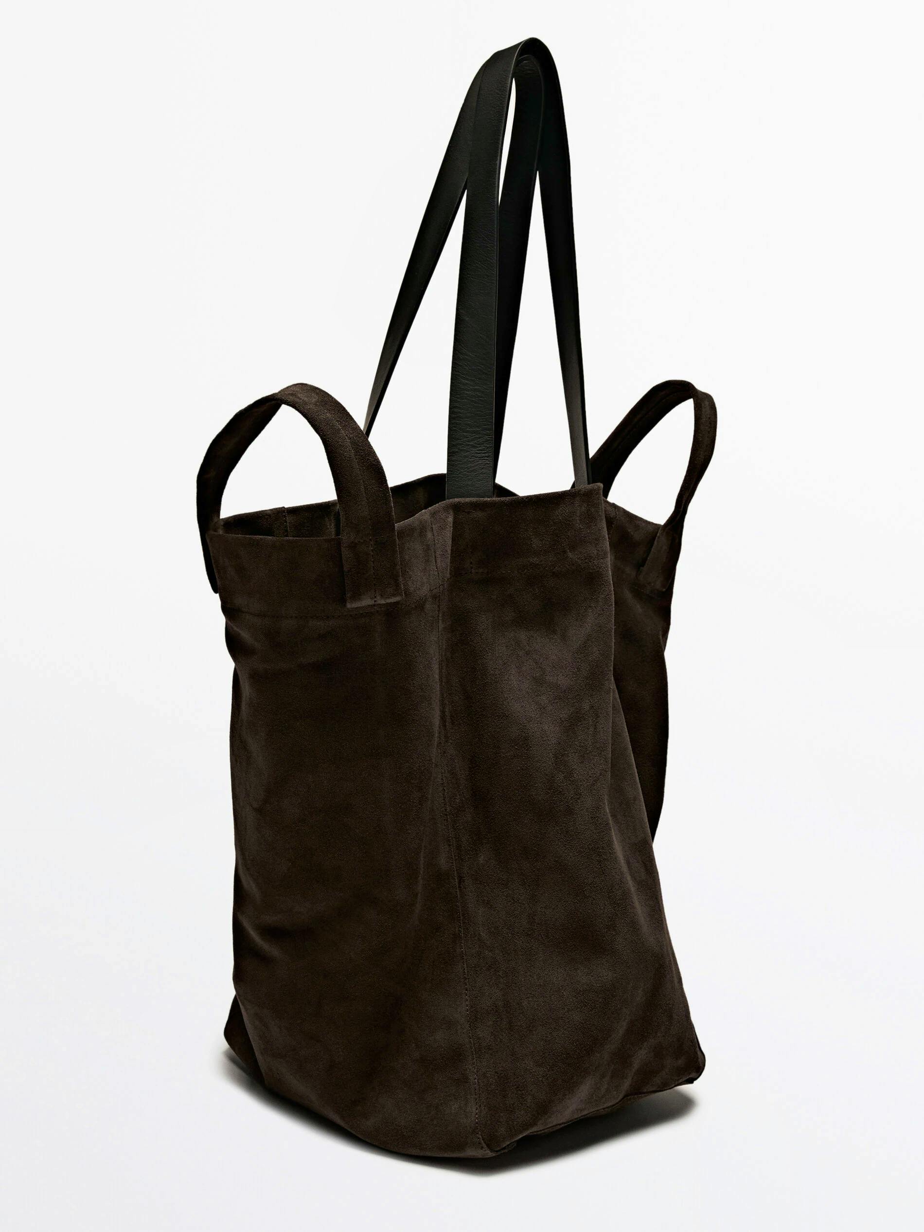 Massimo Dutti Suede Leather Satcher Bag, £149