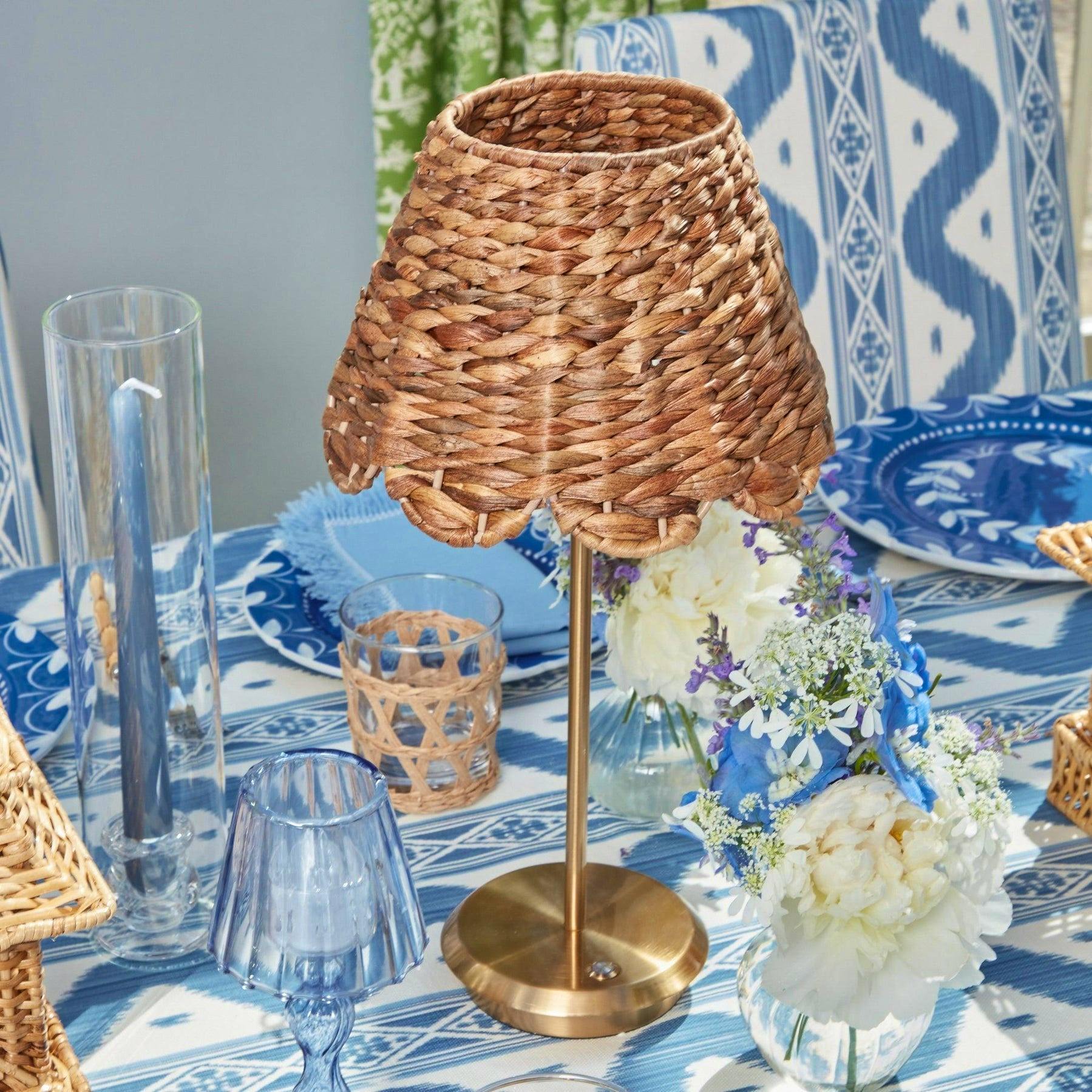 Mrs Alice Tall Rechargeable Lamp With Natural Seagrass Lampshade
£124