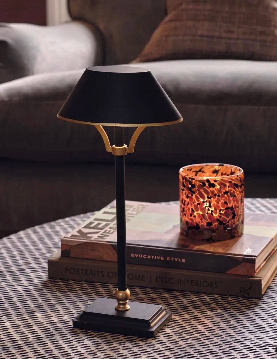 OKA Mini Grisewood Wireless Lamp and Shade - Dark Green, £150