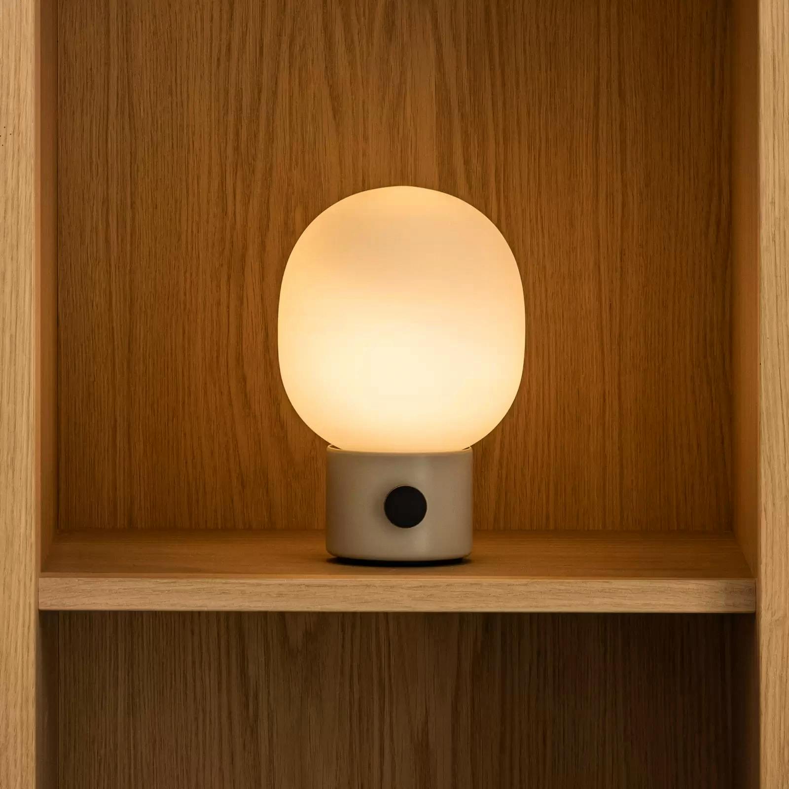 Lights.co.uk Audo JWDA Rechargeable Table Lamp, Alabaster, £177.90