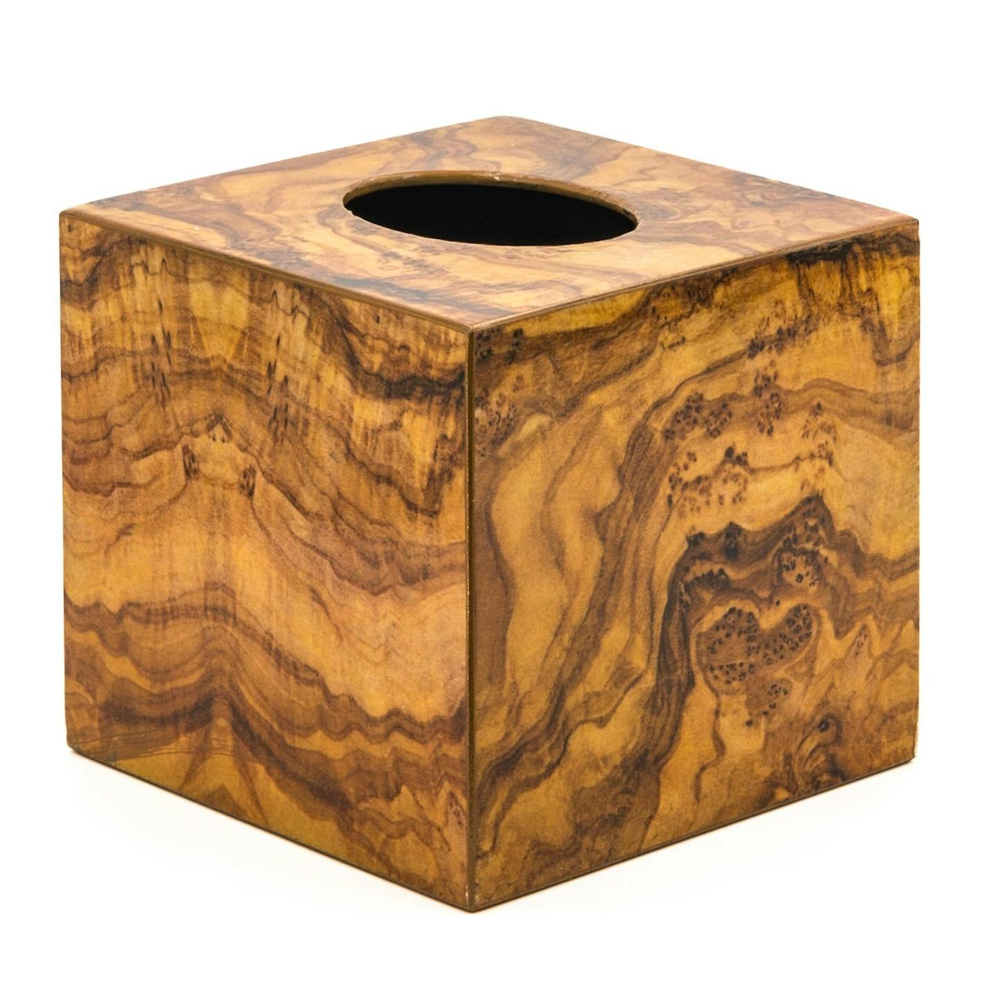 Must Have Bins Burr Walnut Tissue Box Cover - Decoupage, £47.50