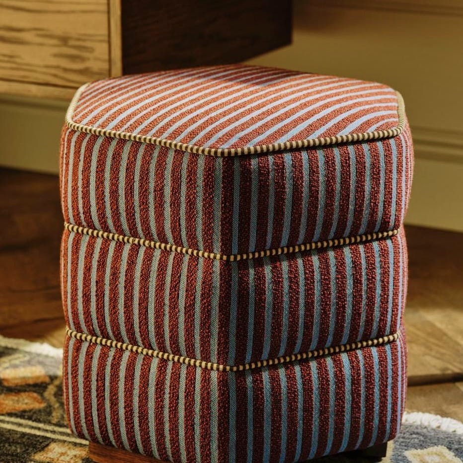 Soho Home Lyla Footstool, Kortini Stripe, £650