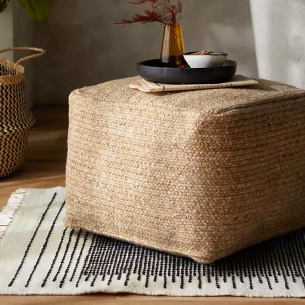 John Lewis Faux Jute Pouffe, £110