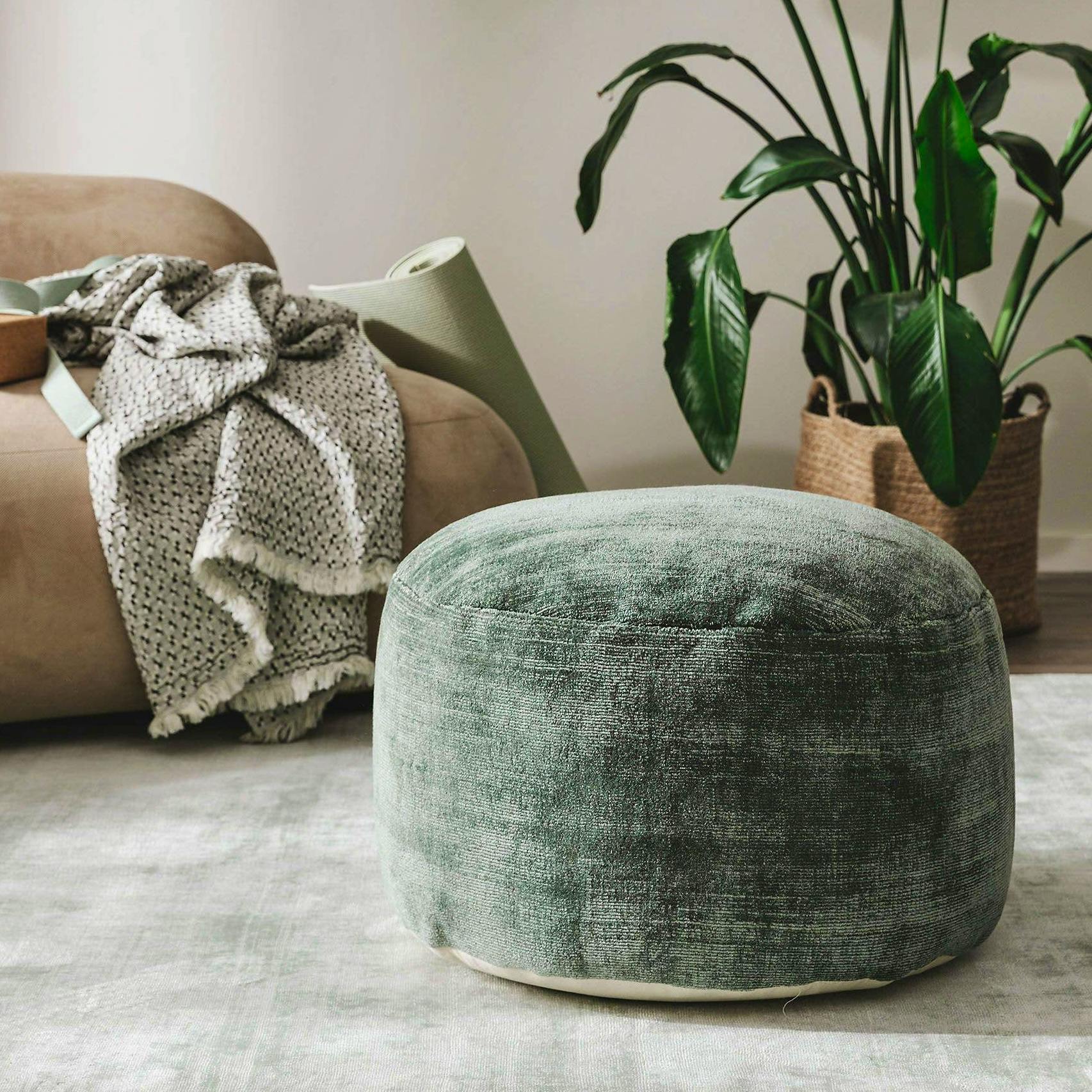 Benuta Nova Light Green Pouf, £109.99