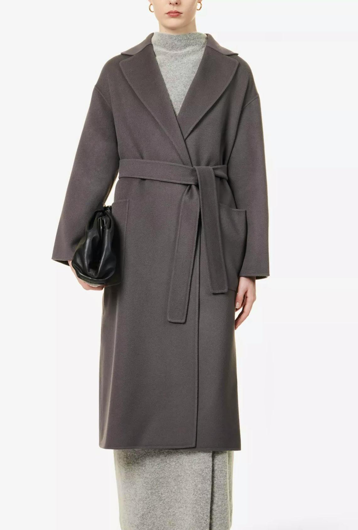 Selfridges S Max Mara, Nina Belted Wool Coat, NOW £550