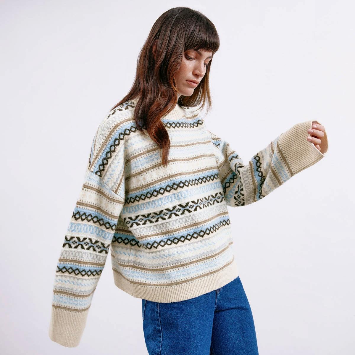 Albaray - Fair Isle Turtle Neck Jumper, £75, Now £50 This turtle neck jumper offers a contemporary twist on traditional Fair Isle designs. Its relaxed fit and soft fabric make it a comfortable choice for everyday wear.
