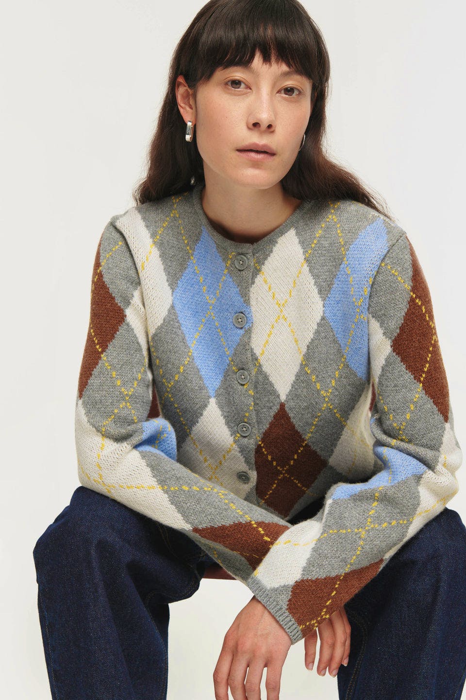 Aligne Aggie Argyle Cardigan, £119