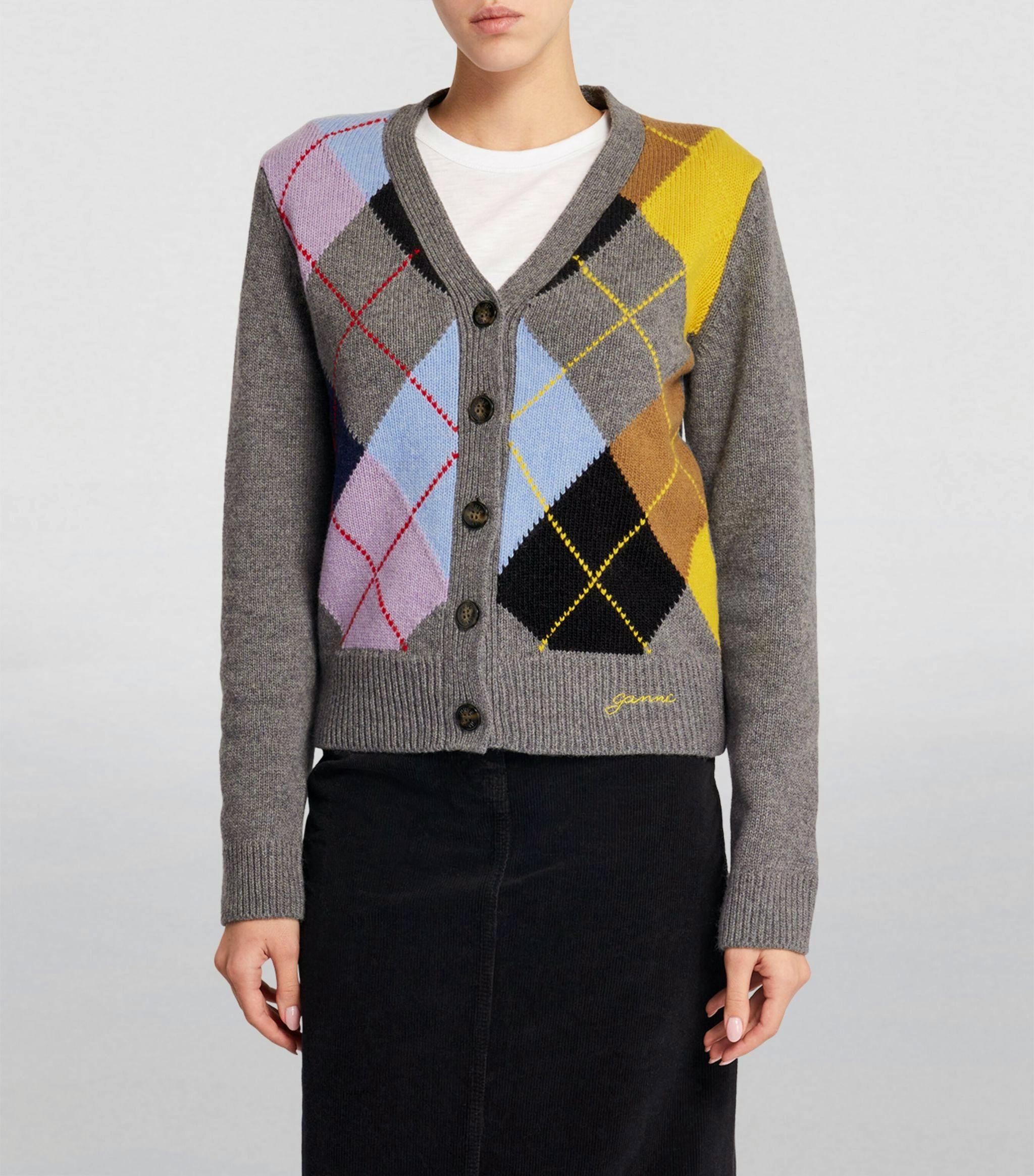 Ganni Harlequin Cardigan, £345