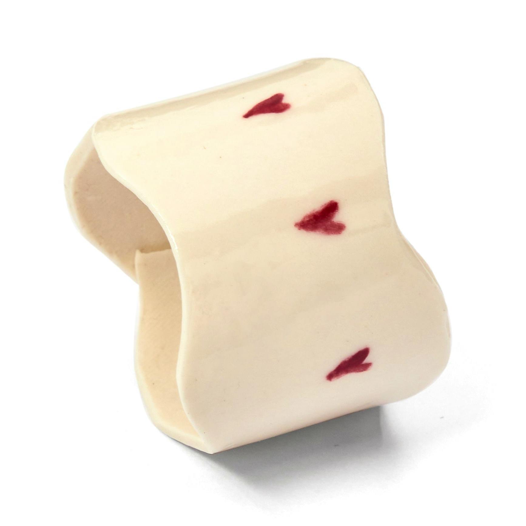 The Sette Joanna Ling, Porcelain Heart Napkin Rings, Set of Four, £120