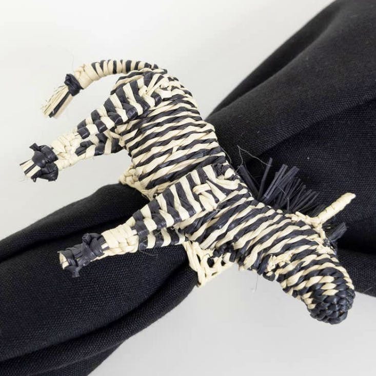 LNH Edit Zebra Handwoven Napkin Ring, £18 Each