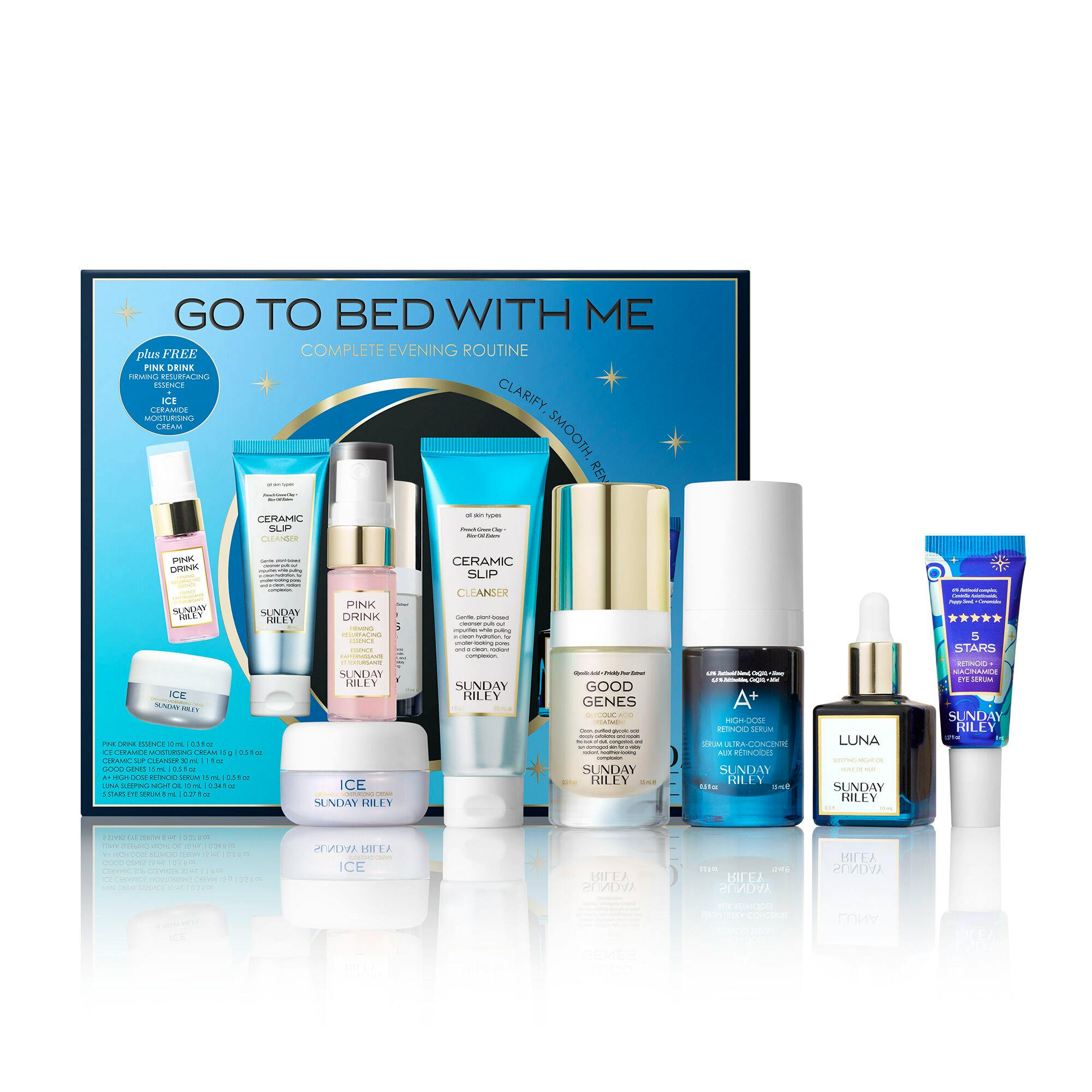 Sunday Riley Go To Bed With Me Evening Routine Set, £76