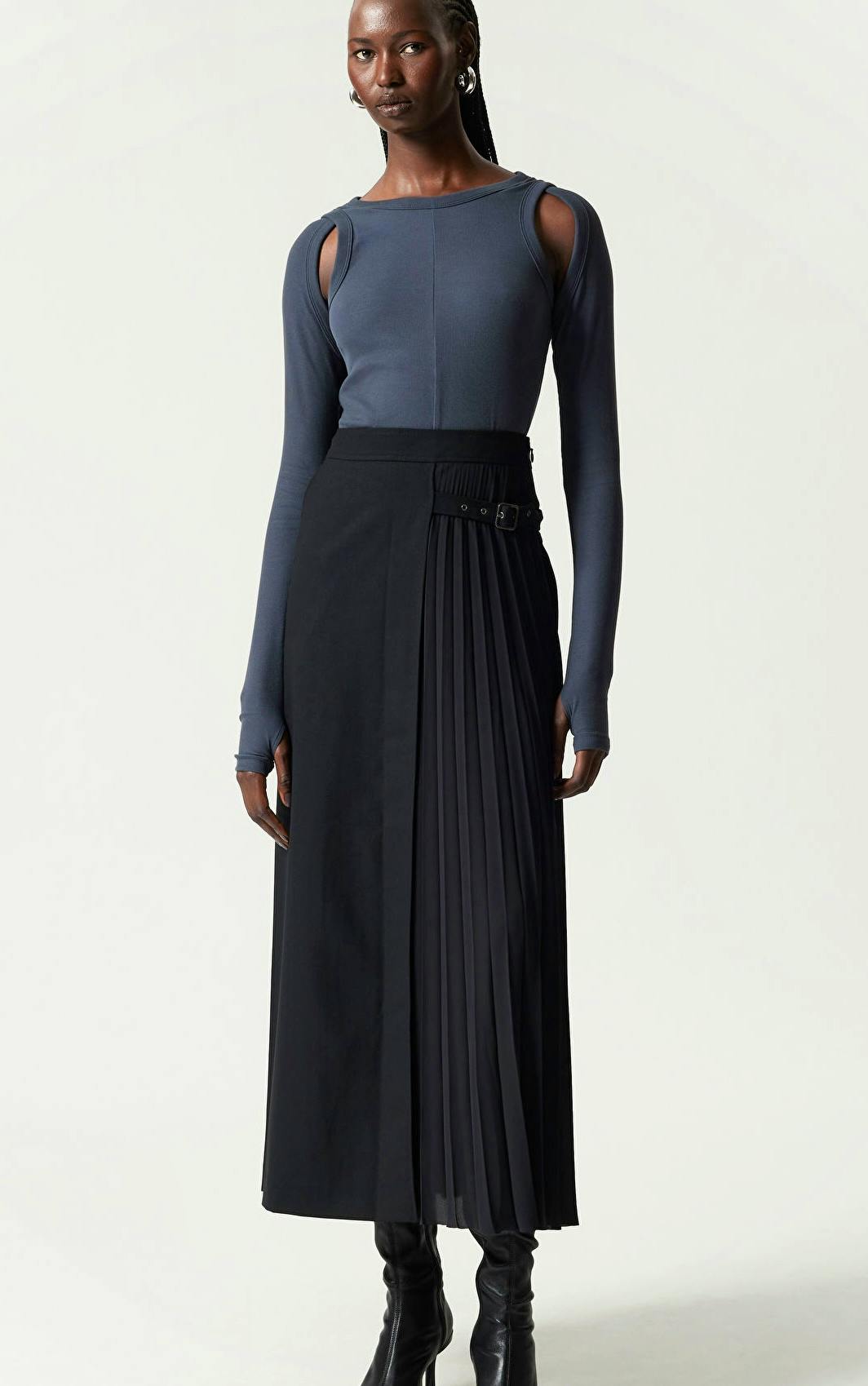 & Other Stories Belted Pleated Maxi Skirt, £125
