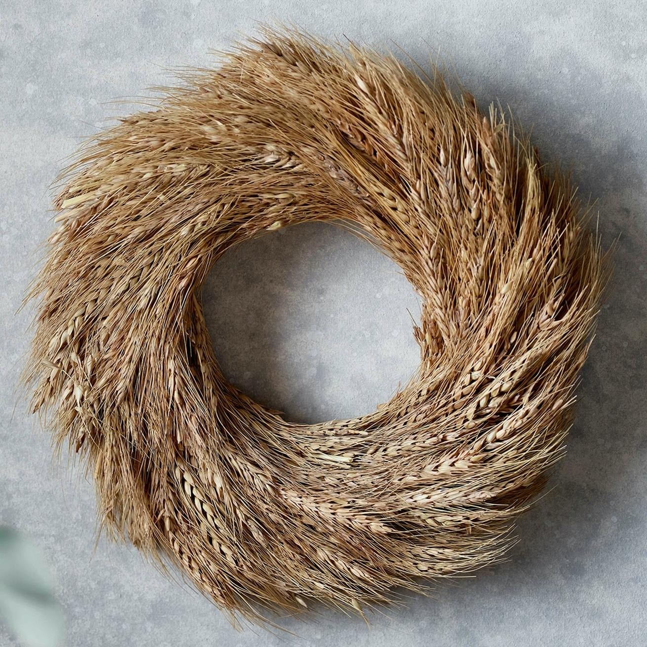 The White Company Dried Wheat Flower Wreath, £17.50 (Was £35)