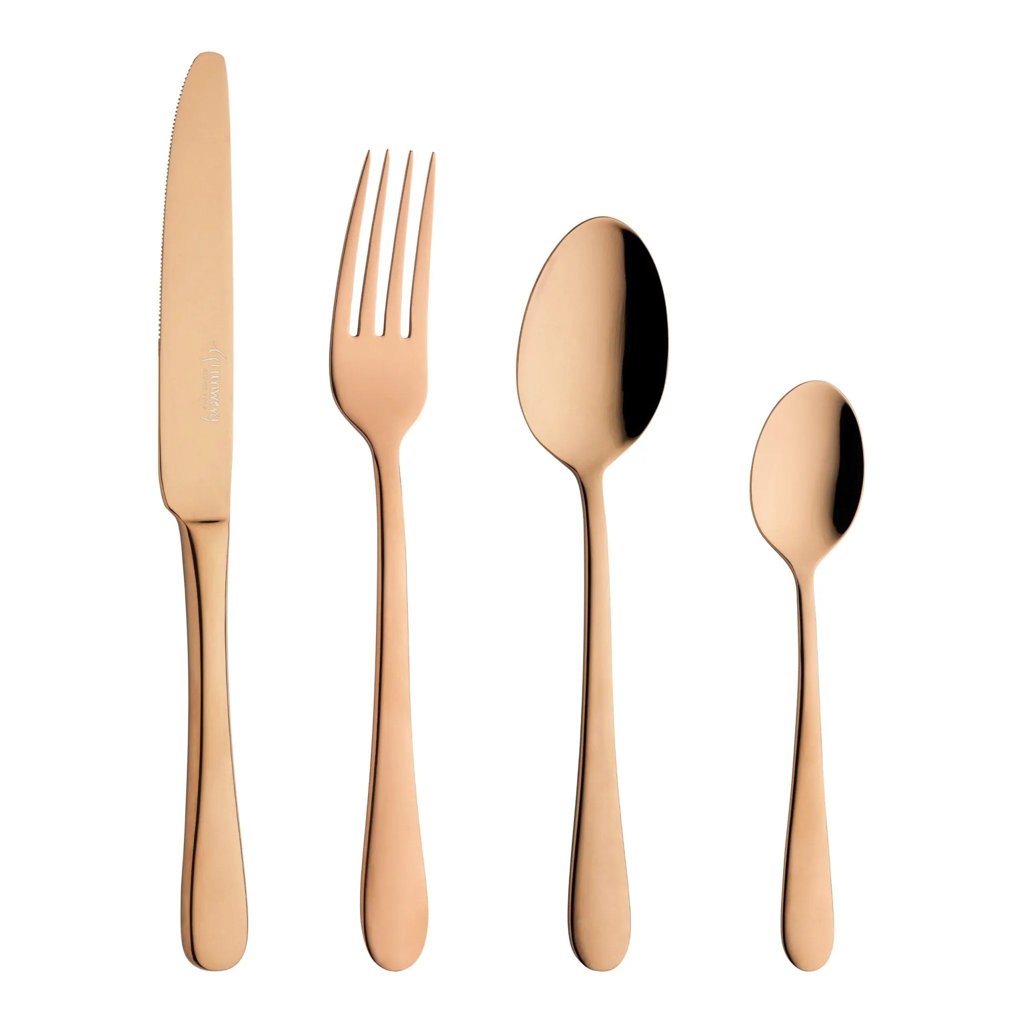 Grunwerg Copper 16-Piece Set Modern copper finish, priced at £38.