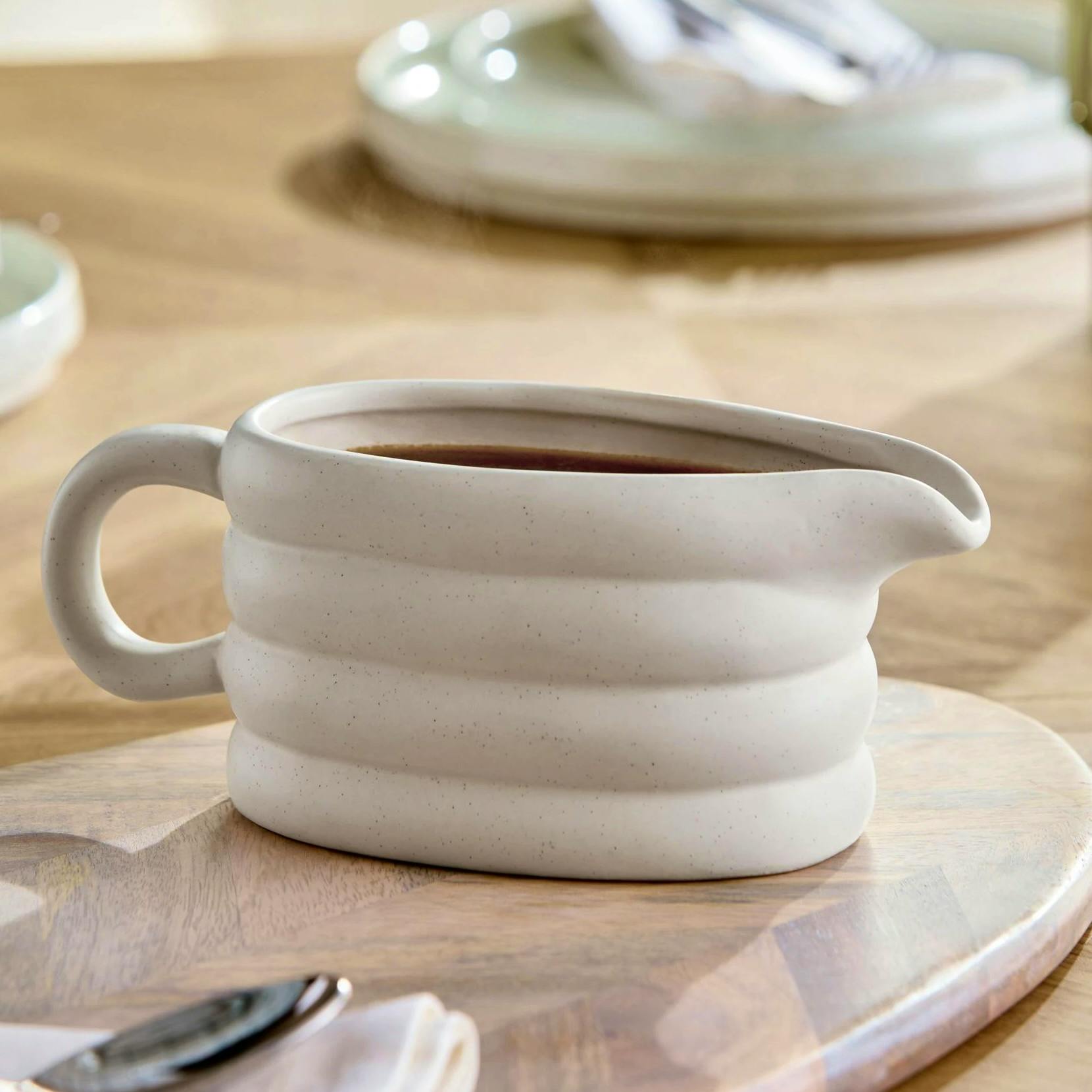Next Natural Scandi Speckle Gravy Boat, £14