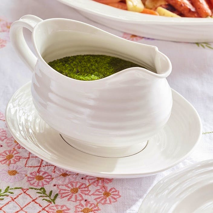 Sophie Conran White Porcelain Gravy Boat & Stand, £35 (Was £50)