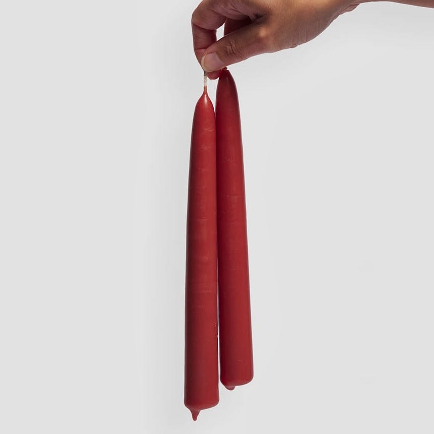 Piglet In Bed 2pk Beeswax Dining Candle Barberry, £16