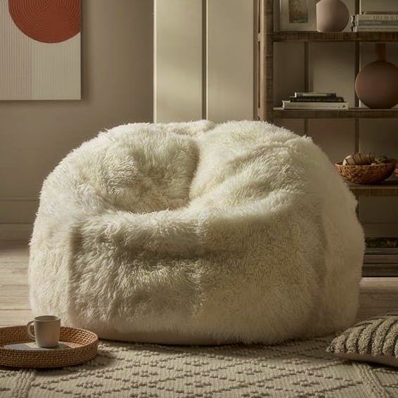 Cox & Cox Oversized Curly Sheepskin Beanbag, £1,395