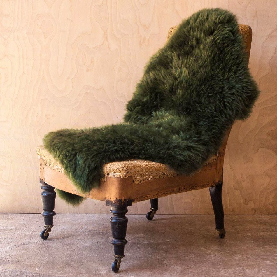 Graham & Green Single Moss Green Sheepskin, £65