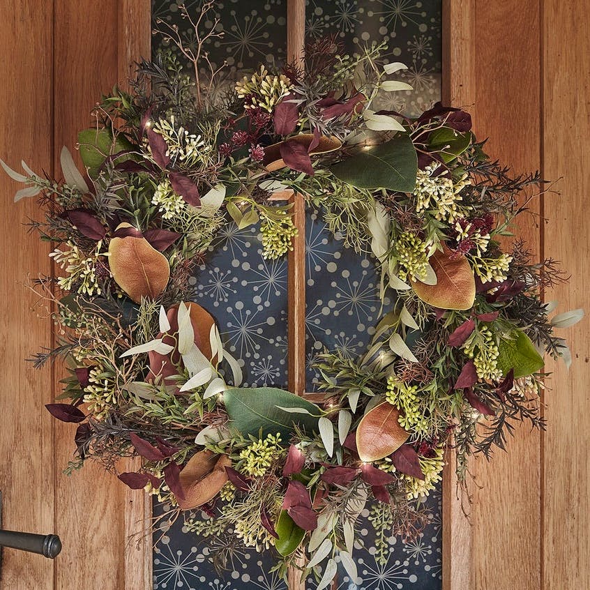Lights 4 Fun 60cm Pre Lit Autumn & Christmas Wreath, £99.99