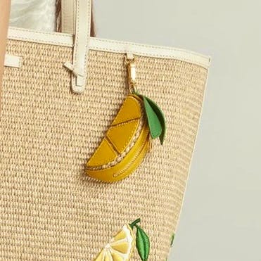 Liberty Raffia Lemon Coin Purse Charm, £66.50