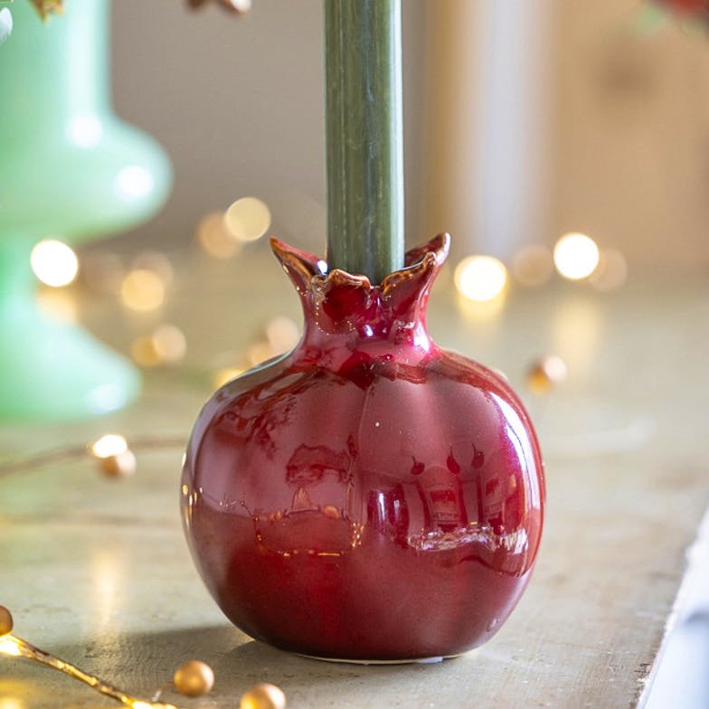 Sarah Raven Ceramic Pomegranate Candleholder, £15.95