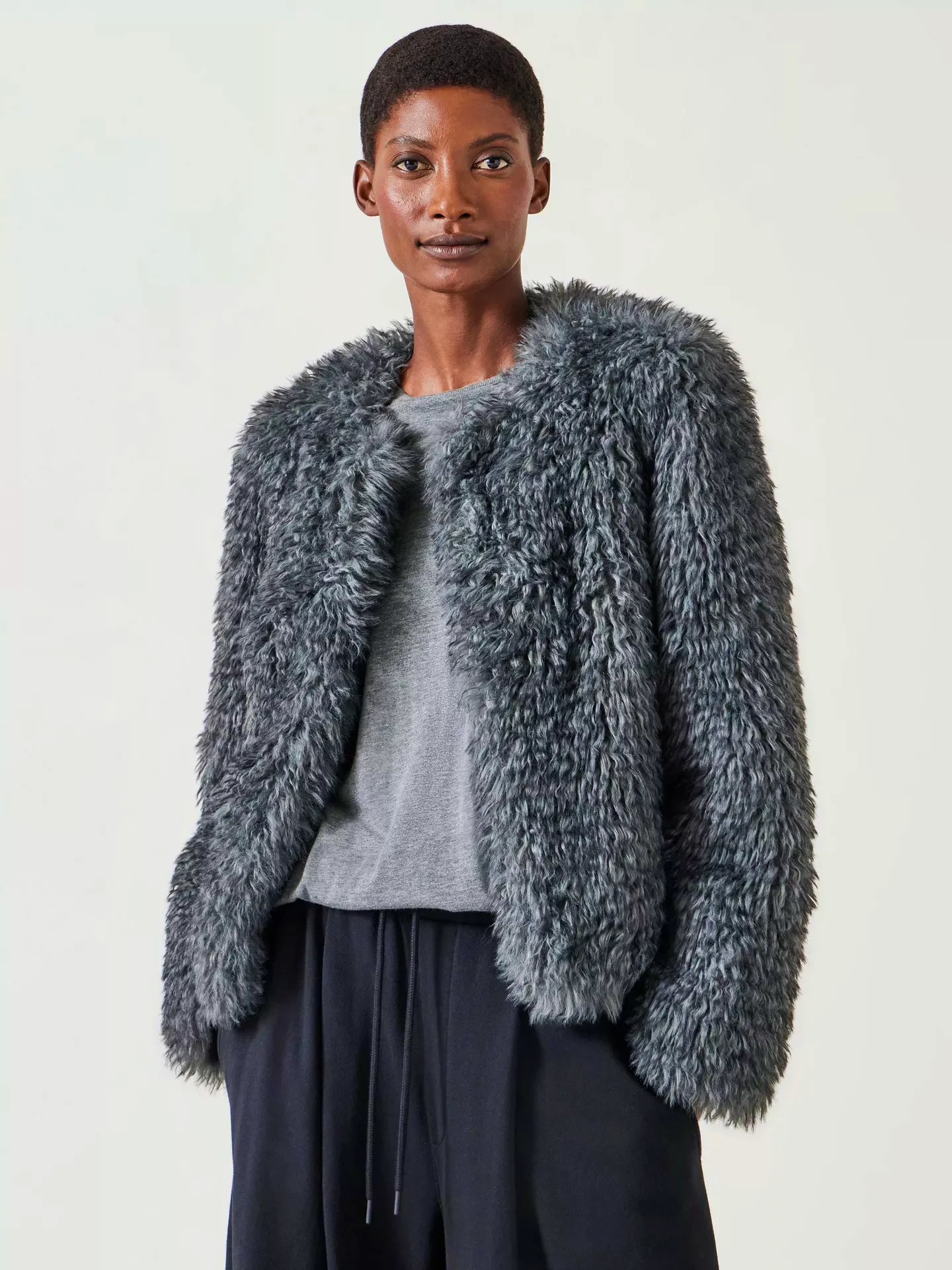 HUSH Rachel Faux Fur Jacket, £170