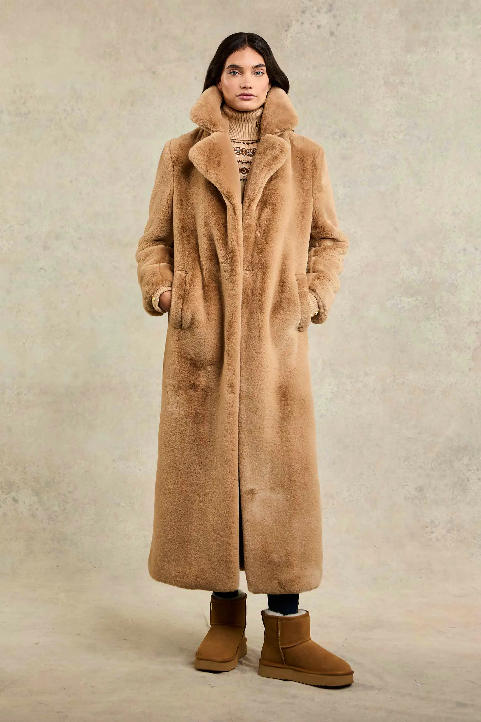 Holland Cooper Asygarth Faux Fur Coat, £399