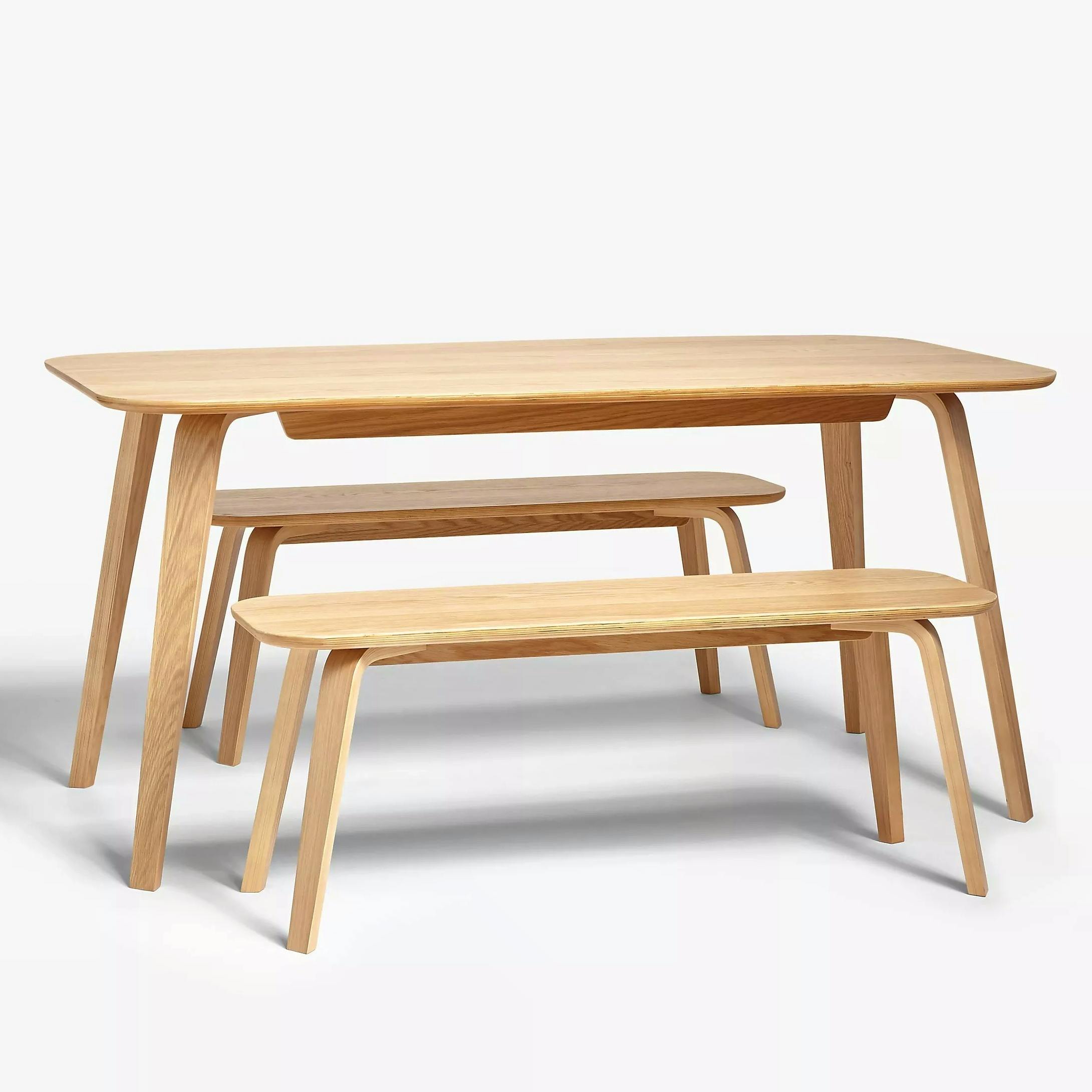 John Lewis Anton 6 Seater Dining Table and 2 Benches, £429