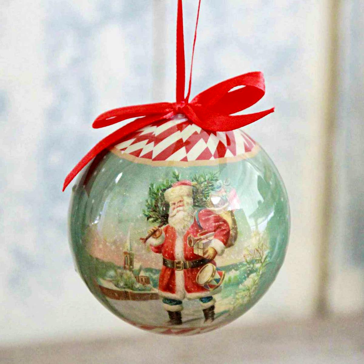 Santa Bauble with Ribbon £3.99