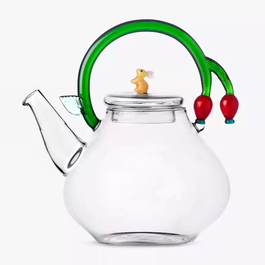 Ichendorf Woodland Tales Rosehip Berry Glass Teapot, £55