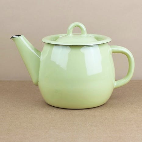 Objects of Use Ukrainian Enamel Teapot, Pistachio, £27.50
