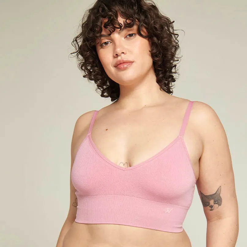 Nudea Seamless Bralette In Rose, £40