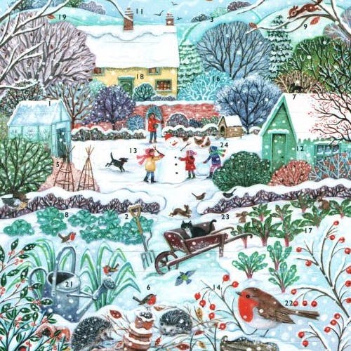 Traditional Advent Calendar Lucy Grossmith's Winter Garden Advent Calendar (No Glitter), £7.99
