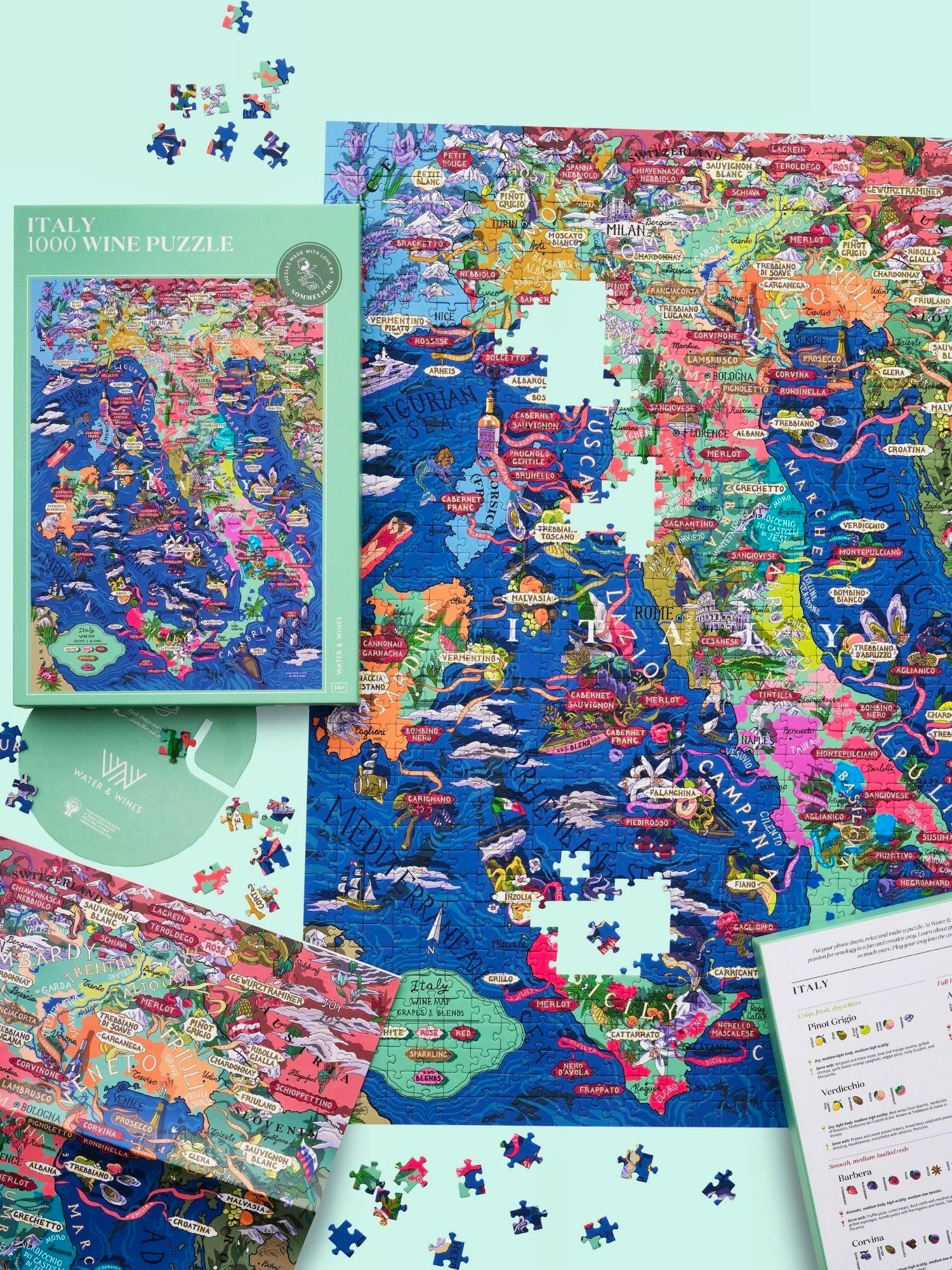 Water and Wines Wine Puzzle - Italy, 1000 pieces, £45