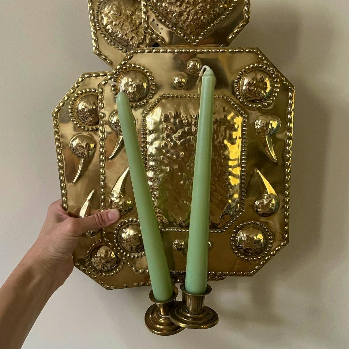 Boho Home Interiors Pair Of Brass Sconces, £275