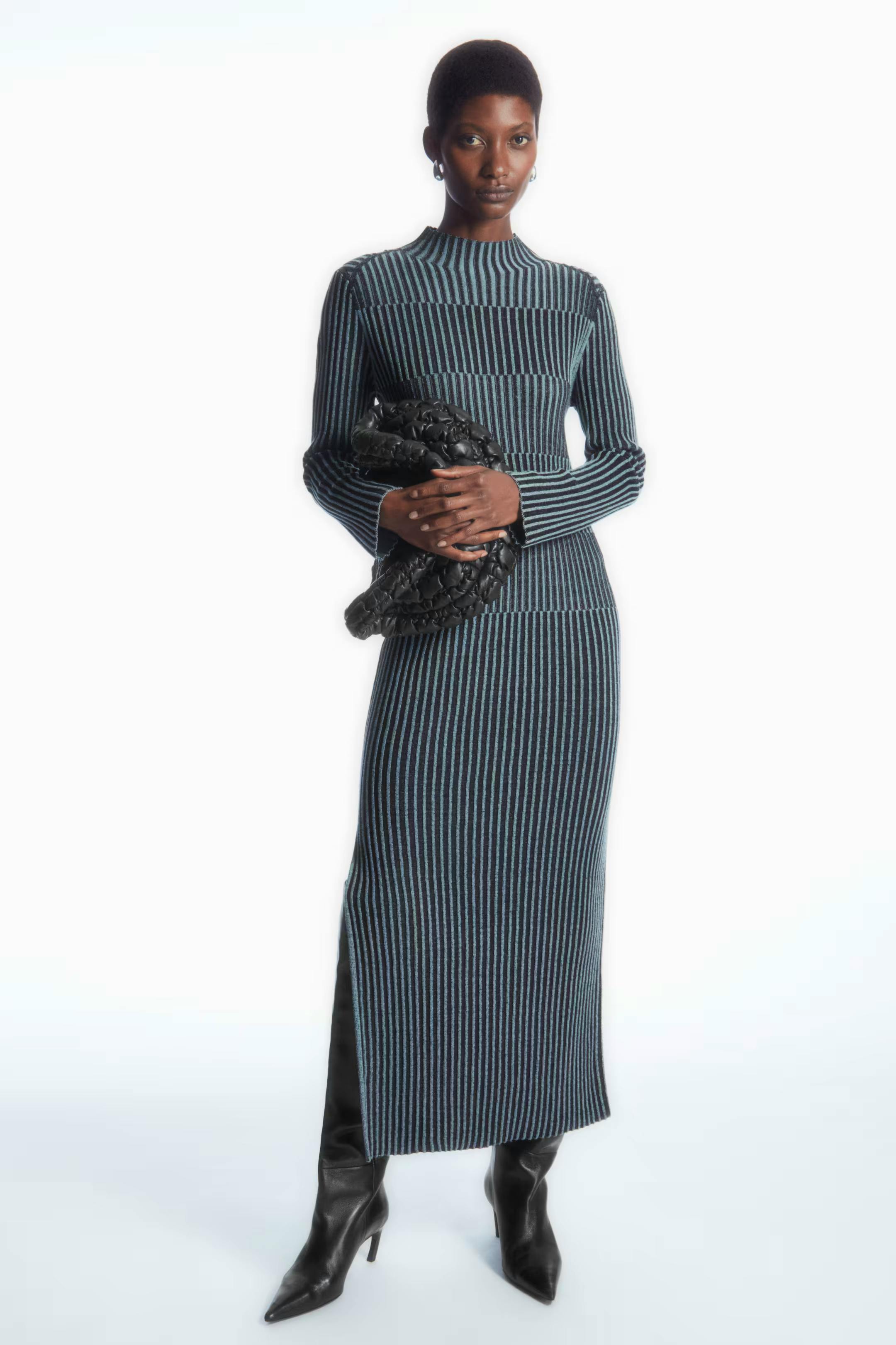 COS Striped Ribbed Knit Dress, £110