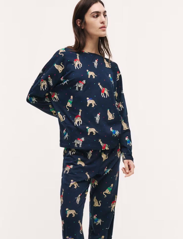 M&S Women's Animal Party Family Christmas Pyjama Set, £22