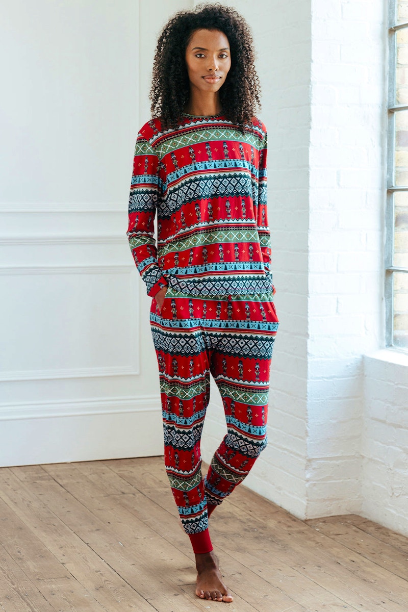 Chelsea Peers Christmas Nutcracker Fair Isle Print Long Pyjama Set, £38