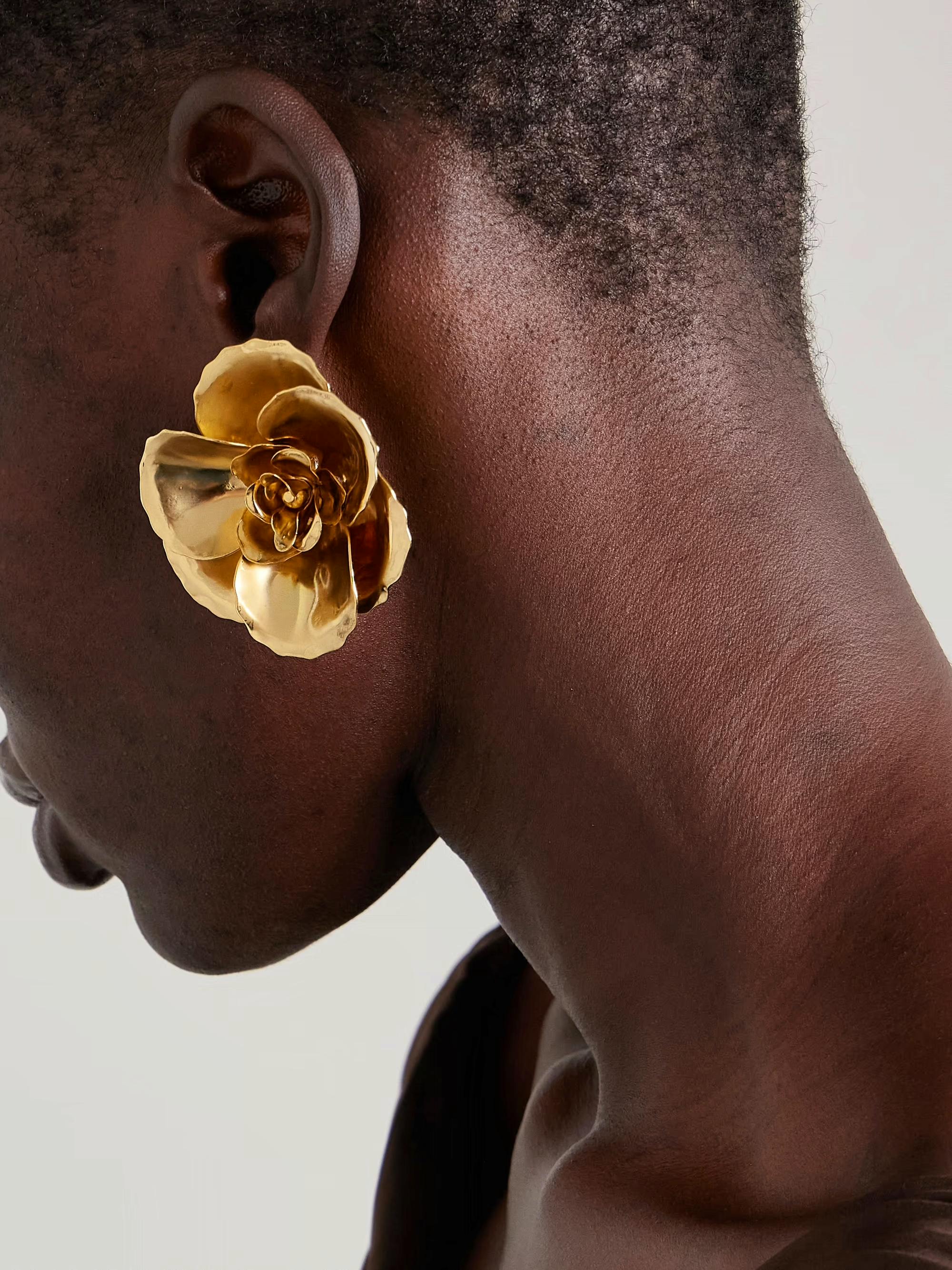 Jennifer Behr Chaya Gold Tone Enamel Earrings, £240