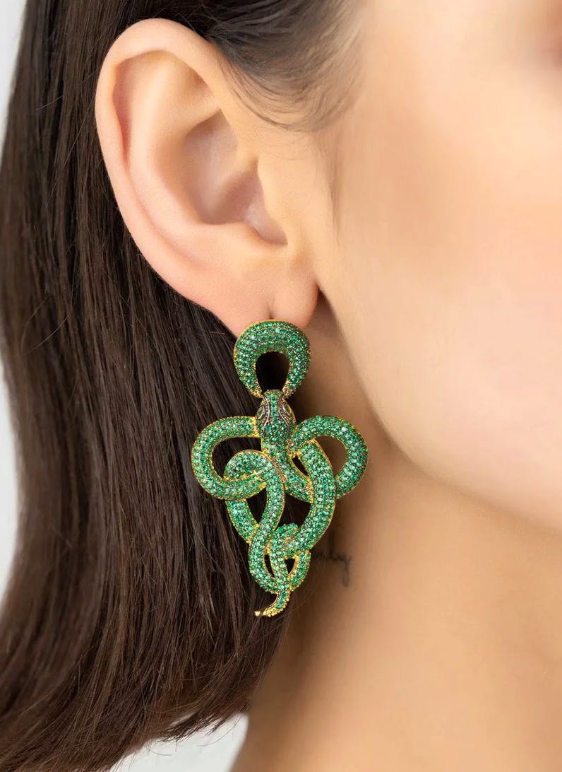 Latelita Viper Snake Drop Earrings, £199