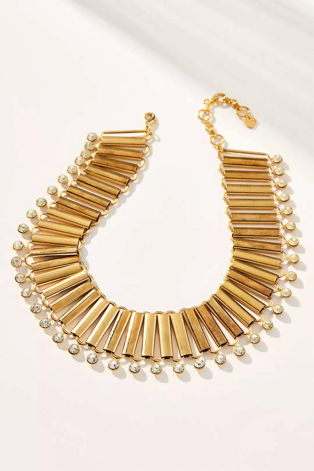 Anthropologie Crystal Fluted Collar Necklace, £68